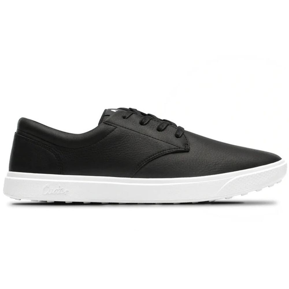 Cuater Travis Mathew The Wildcard Leather Golf Shoes Lace Up Low Top Black 10.5